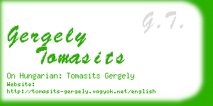 gergely tomasits business card